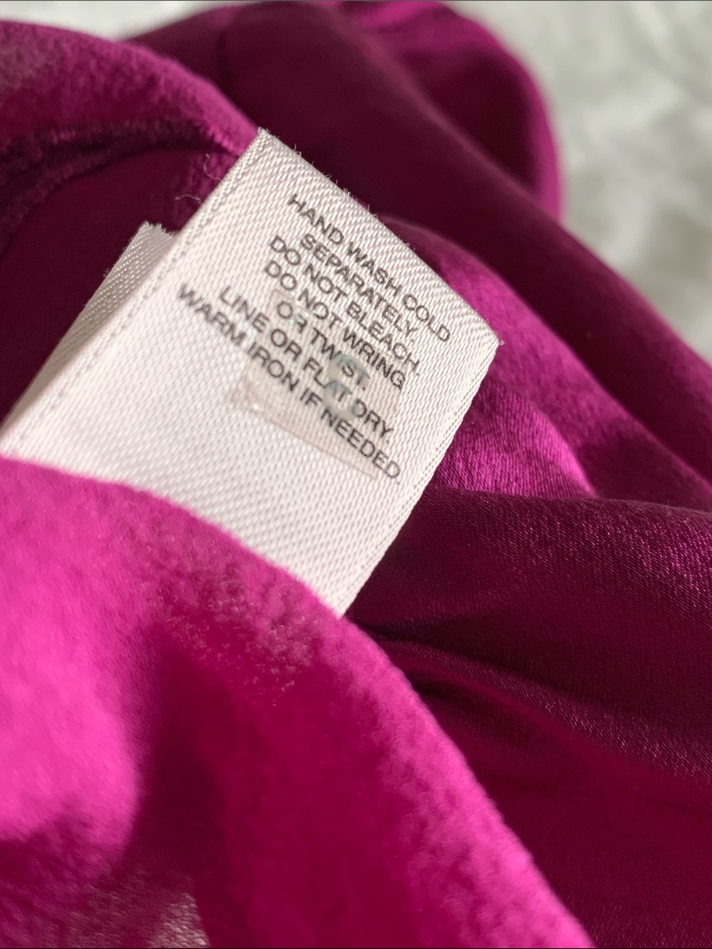 Vintage 100 silk Victoria's Secret Magenta Lace-Accent Slip Chemise/dress - Picture 12 of 16